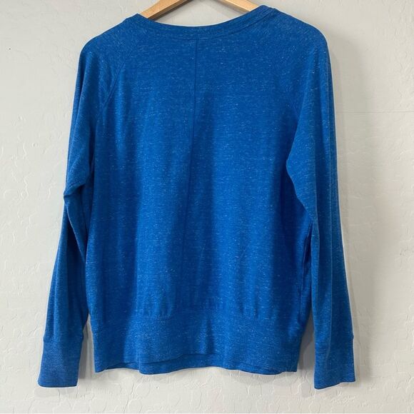 Nike Blue Heather Long Sleeve Shirt Large Just Do It Organic Cotton Recycled - Picture 5 of 7